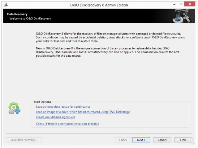 O&O DiskRecovery Tech Edition x64 screenshot