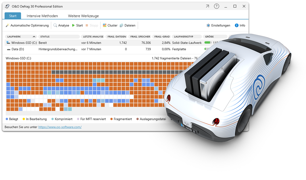 O&O Defrag 30 - Mehr Leistung. Mehr Komfort.