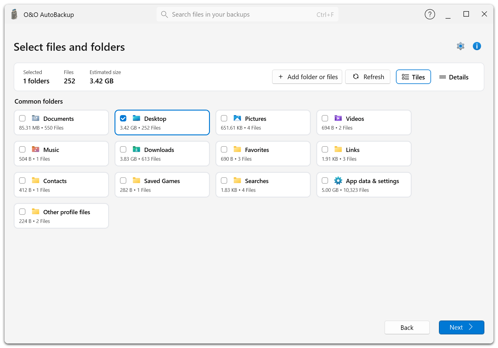 O&O AutoBackup 8 Screenshot 2