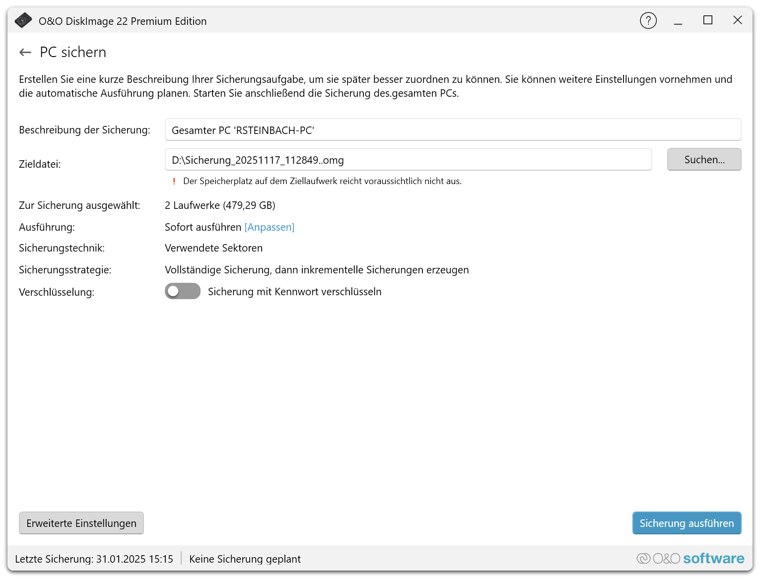 O&O DiskImage 22 Premium - PC sichern