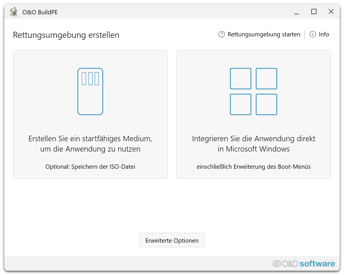 O&O DiskImage 22 Premium - Rettungsmedium erstellen