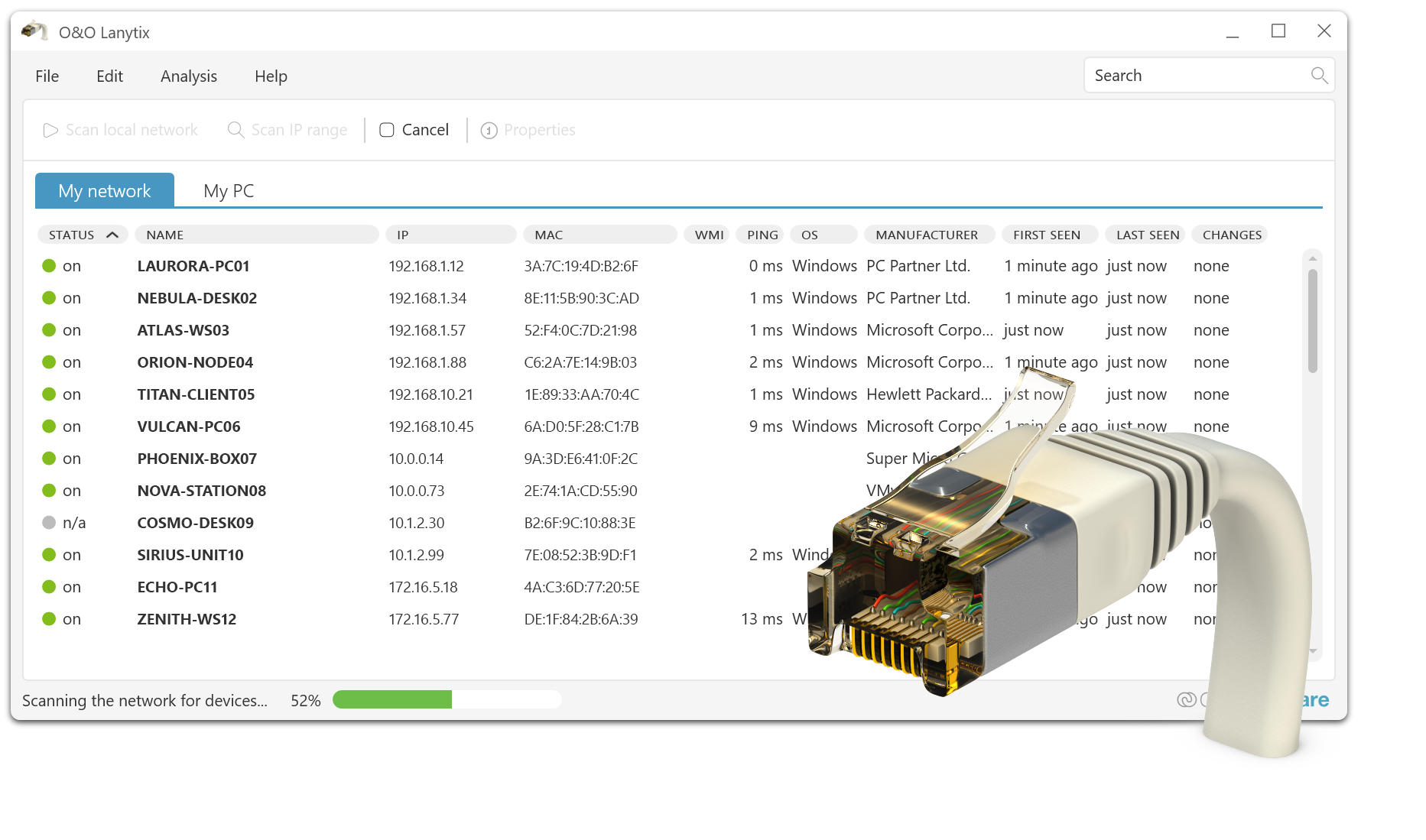 O&O Lanytix - Análisis de redes sencillas en la red local