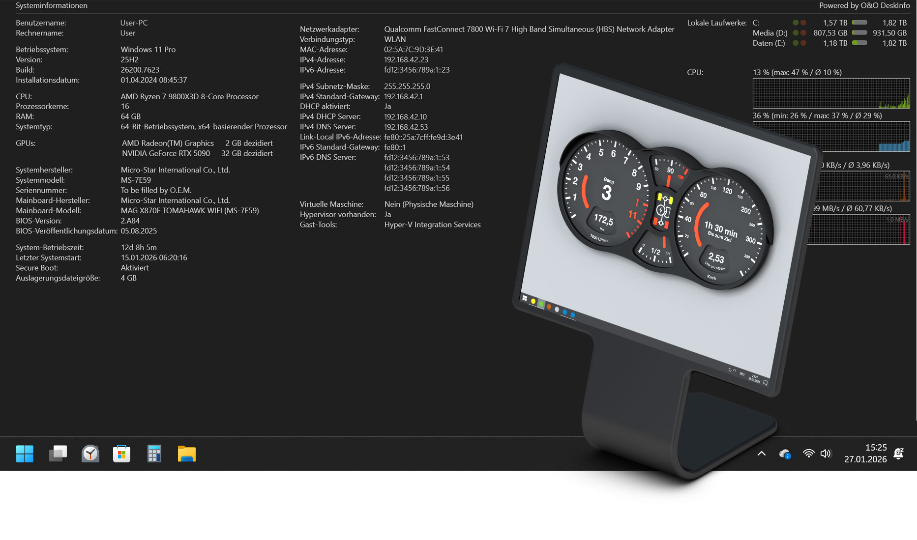 O&O DeskInfo - Infos système sur le bureau