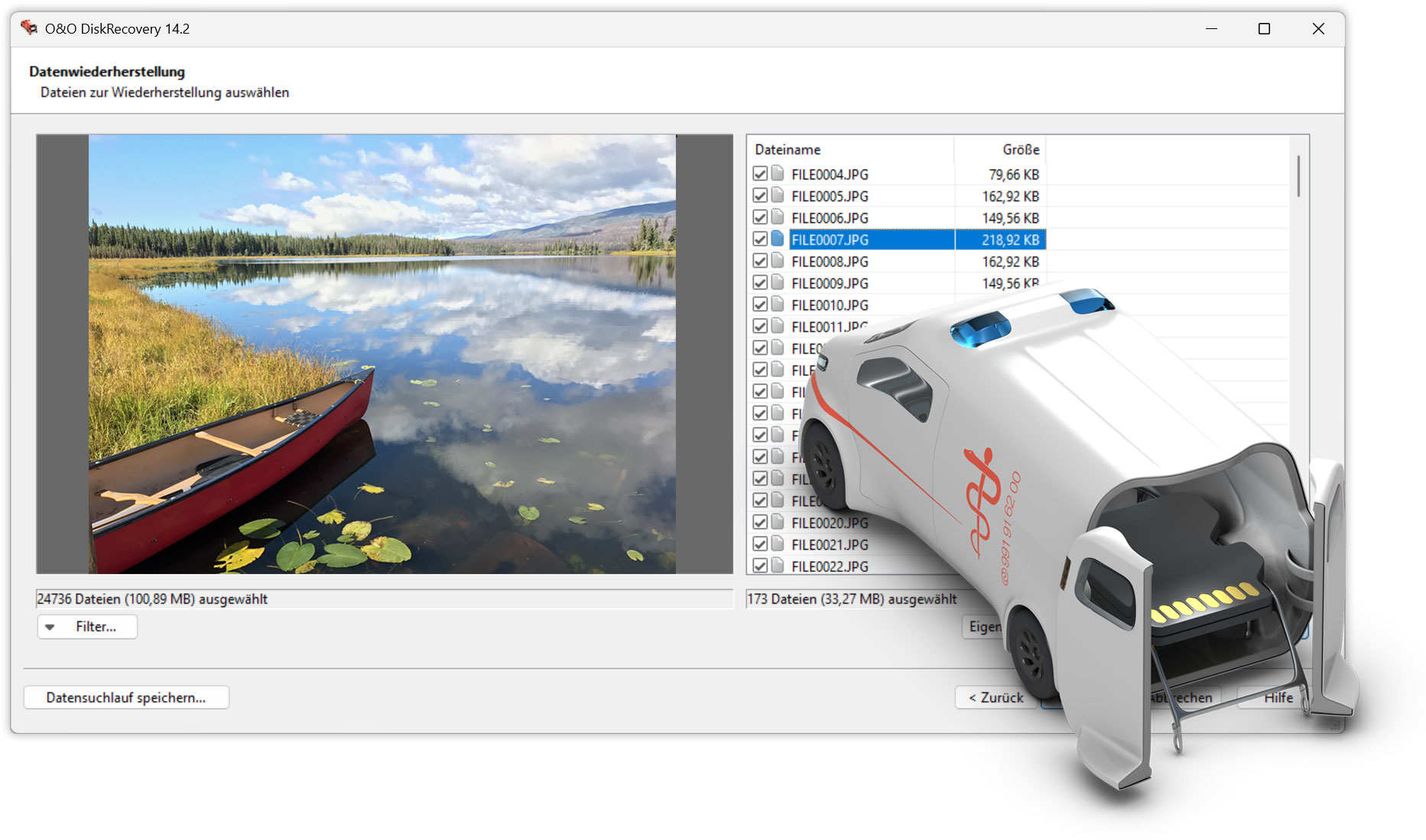 O&O DiskRecovery 14 - Recover deleted files easily