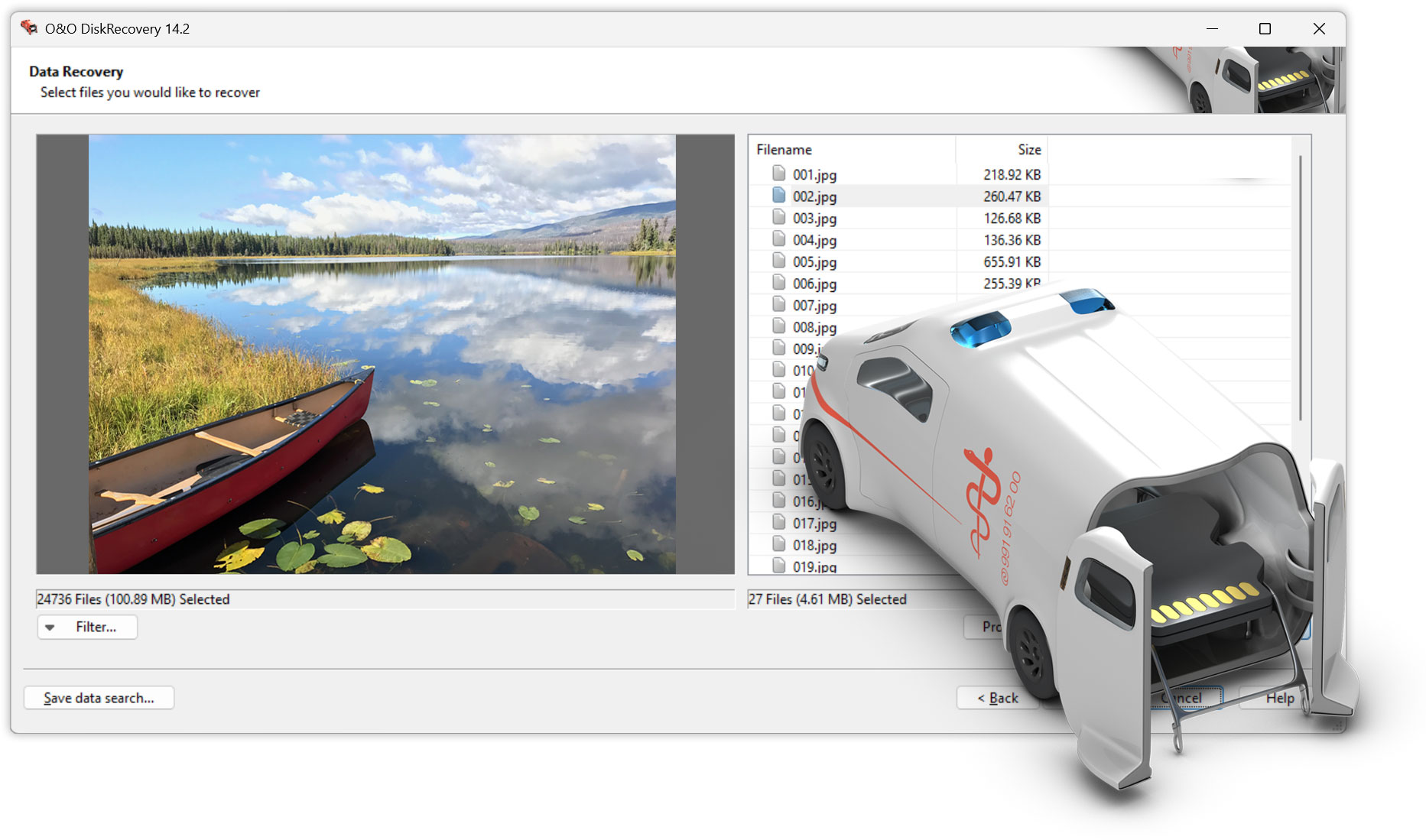 O&O DiskRecovery 14 - Récupérer facilement les fichiers supprimés