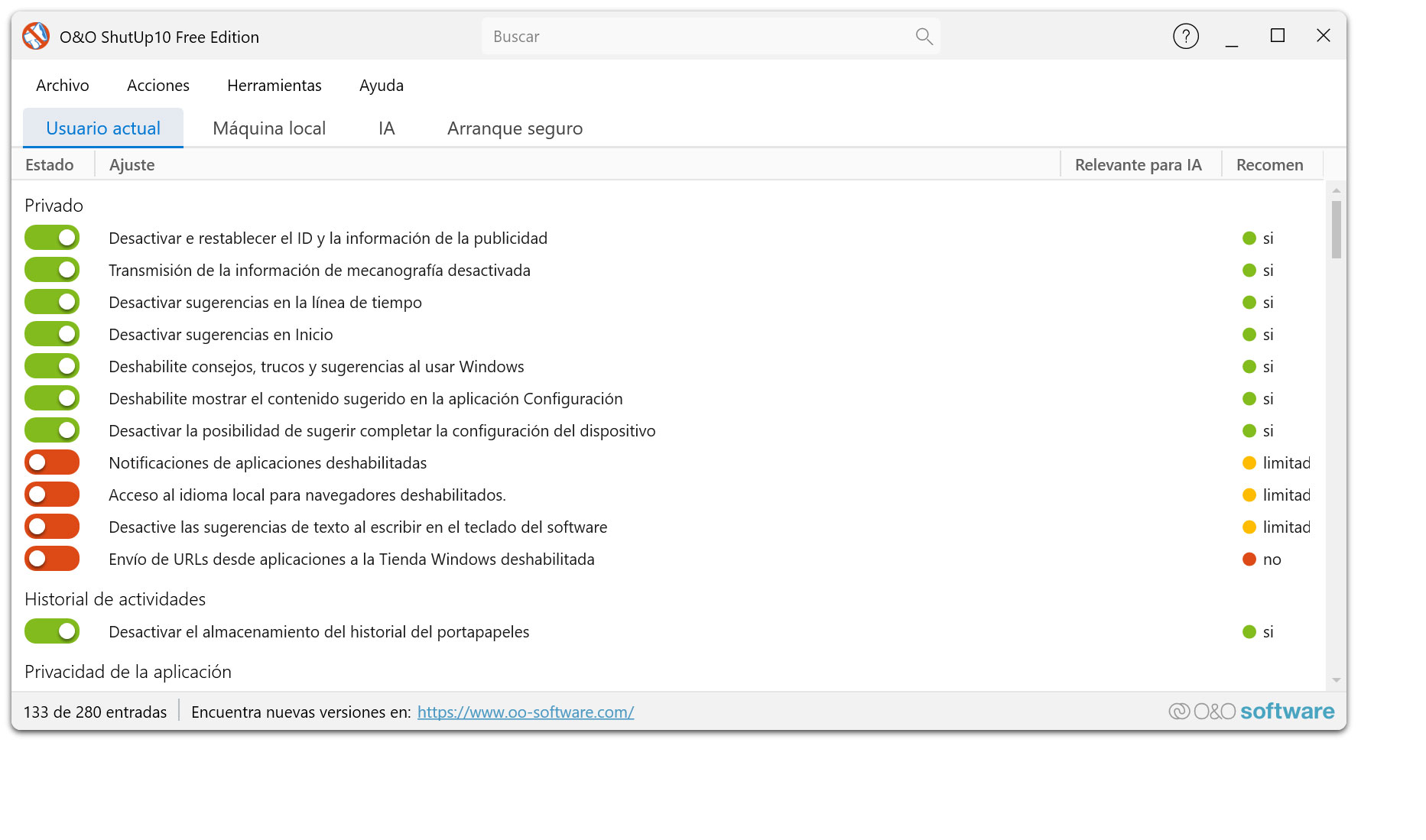 O&O ShutUp10 Gratis - ¡La herramienta antiespía para Windows 10 y 11!