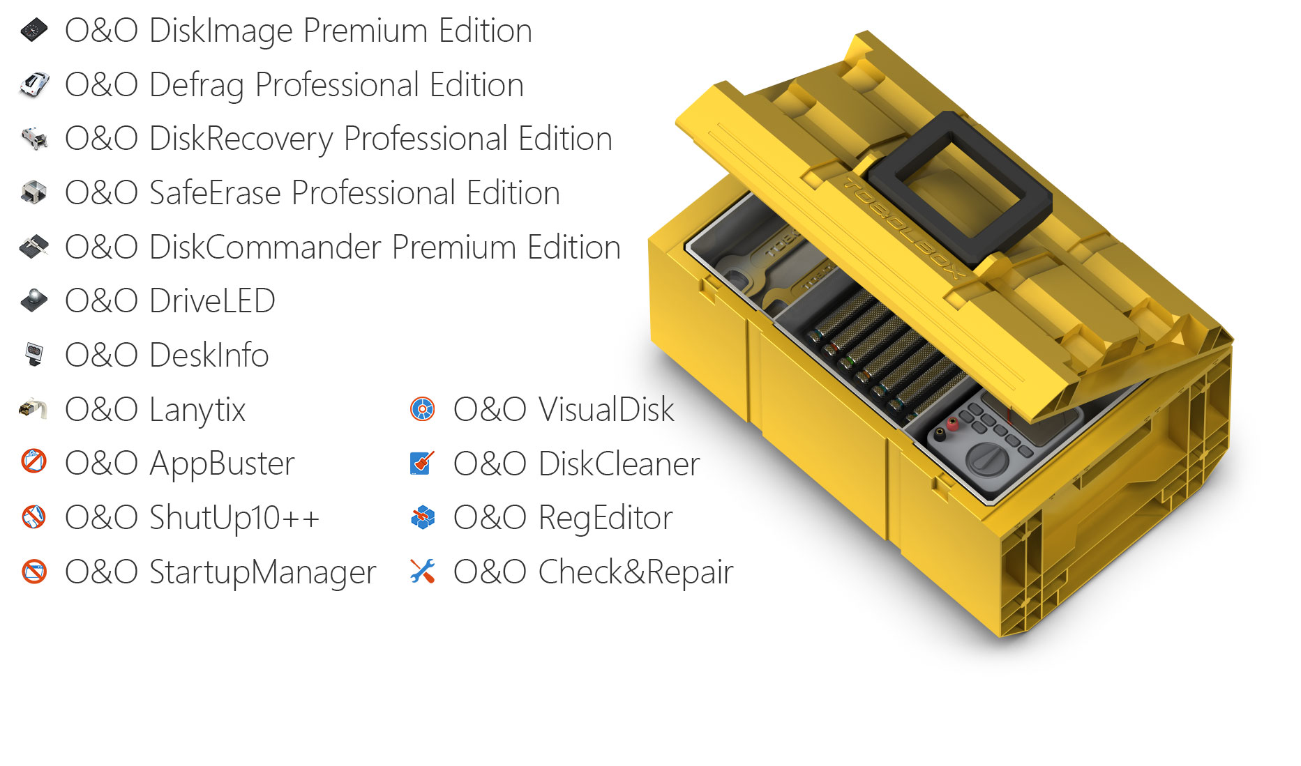 The O&O ToolBox for Windows - 15 professional products in one package
