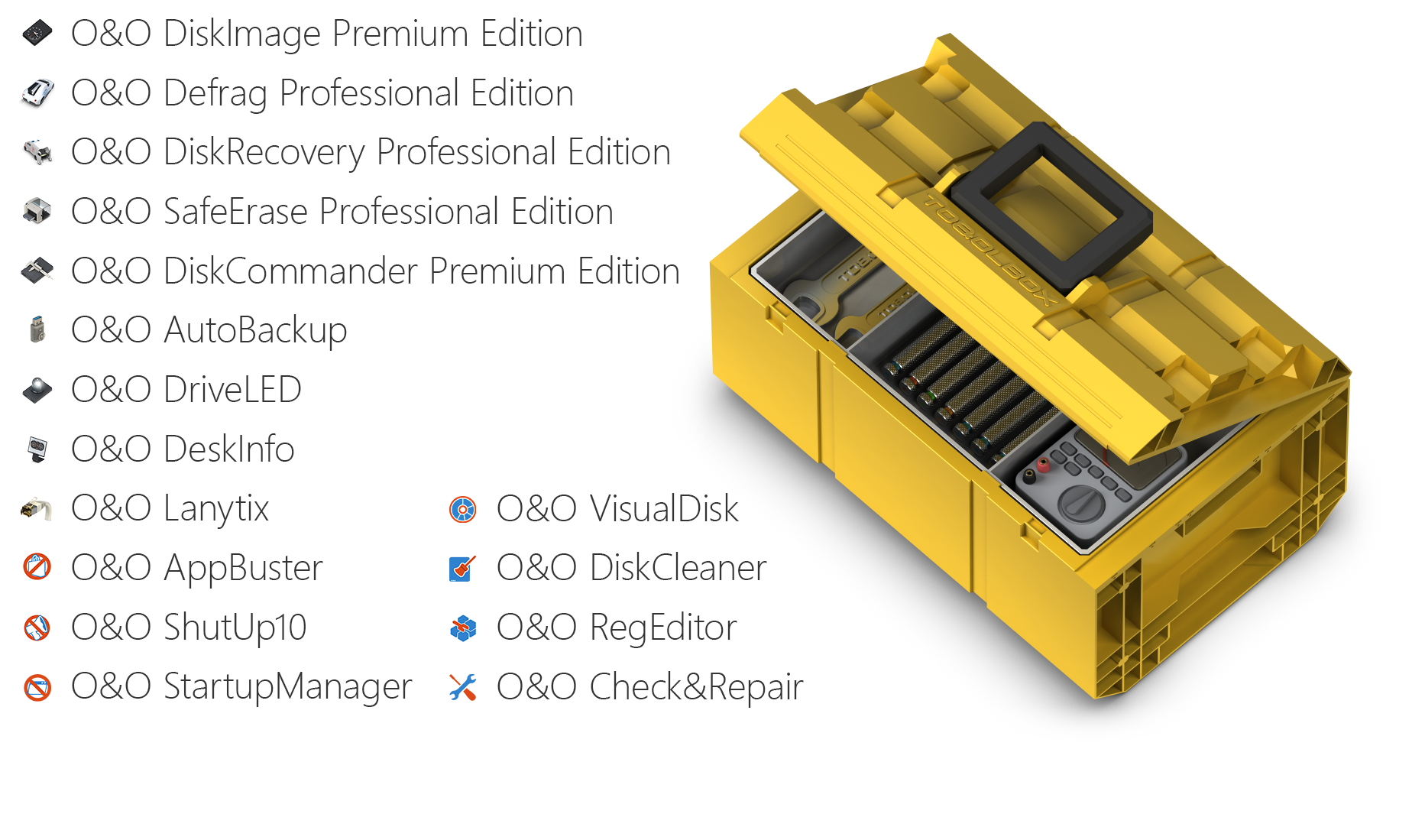 The O&O ToolBox for Windows - 16 professional products in one package