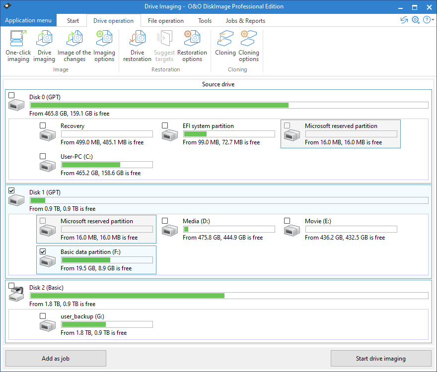 O&O DiskImage Professional x64 screenshot