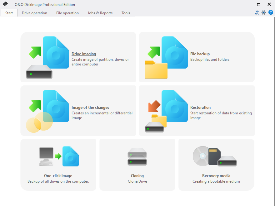 compare o o diskimage professional with acronis true image