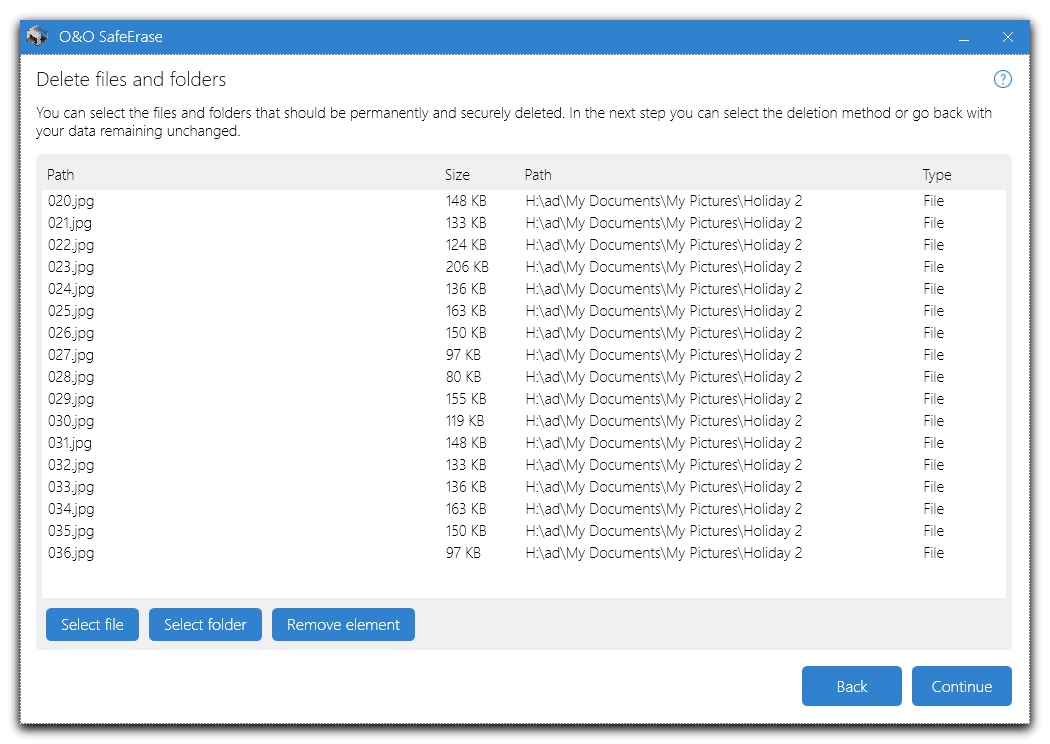 O&O SafeErase 15 securely deletes confidential files